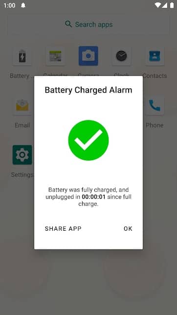 دانلود برنامه آلارم شارژ Full Battery Charge Alarm 1.0.258 برای اندروید