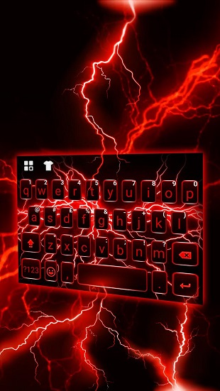 دانلود Red Lightning Theme 7.2.0 – تم کیبورد رعد و برق قرمز اندروید