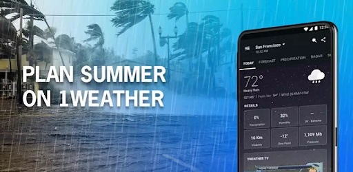 دانلود نسخه جدید برنامه هواشناسی 1Weather با لینک مستقیم برای اندروید